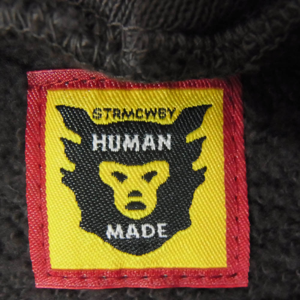 HUMAN MADE ヒューマンメイド HOODED SWEATSHIRT ハート ロゴ スウェット パーカー グレー系 L【中古】
