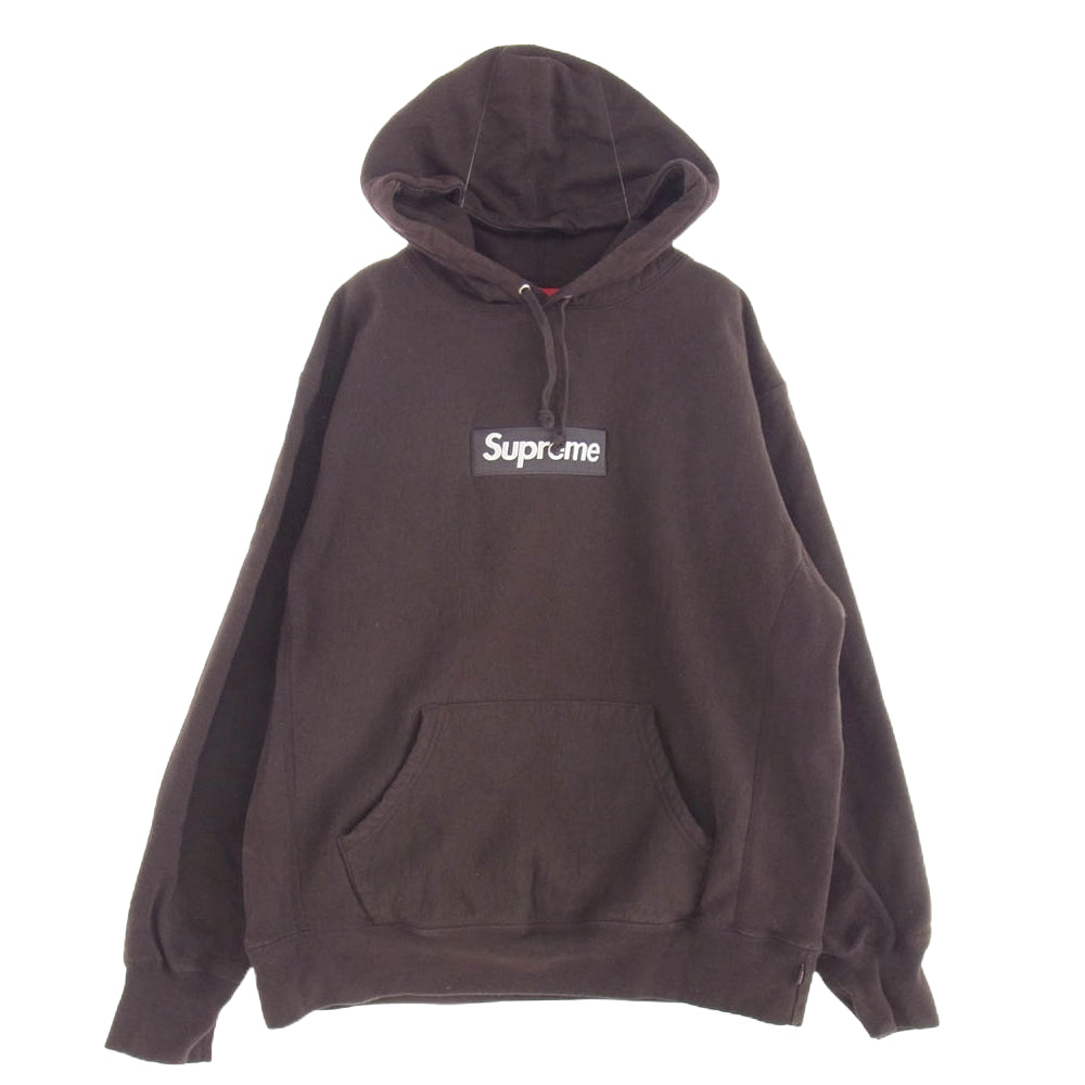 Supreme シュプリーム 21AW Box Logo Hooded Sweatshirt ボックスロゴ フーデット スウェット パーカー ブラウン系 M【中古】