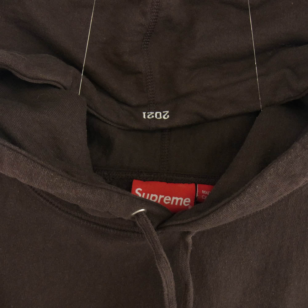 Supreme シュプリーム 21AW Box Logo Hooded Sweatshirt ボックスロゴ フーデット スウェット パーカー ブラウン系 M【中古】