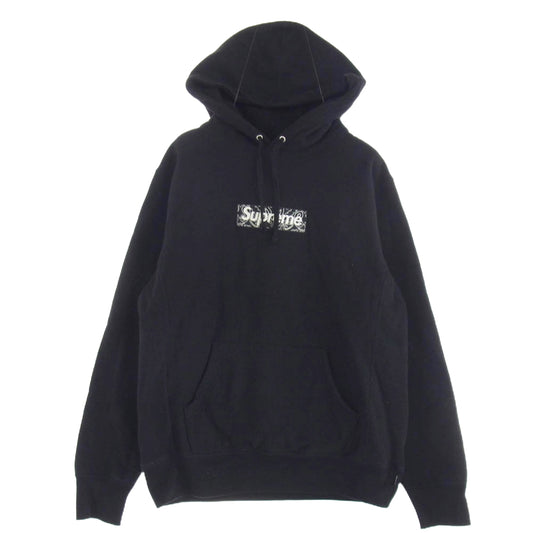 Supreme シュプリーム 19AW Bandana Box Logo Hooded Sweatshirt バンダナ ボックス ロゴ フーディッド スウェットシャツ パーカー ブラック系 M【中古】