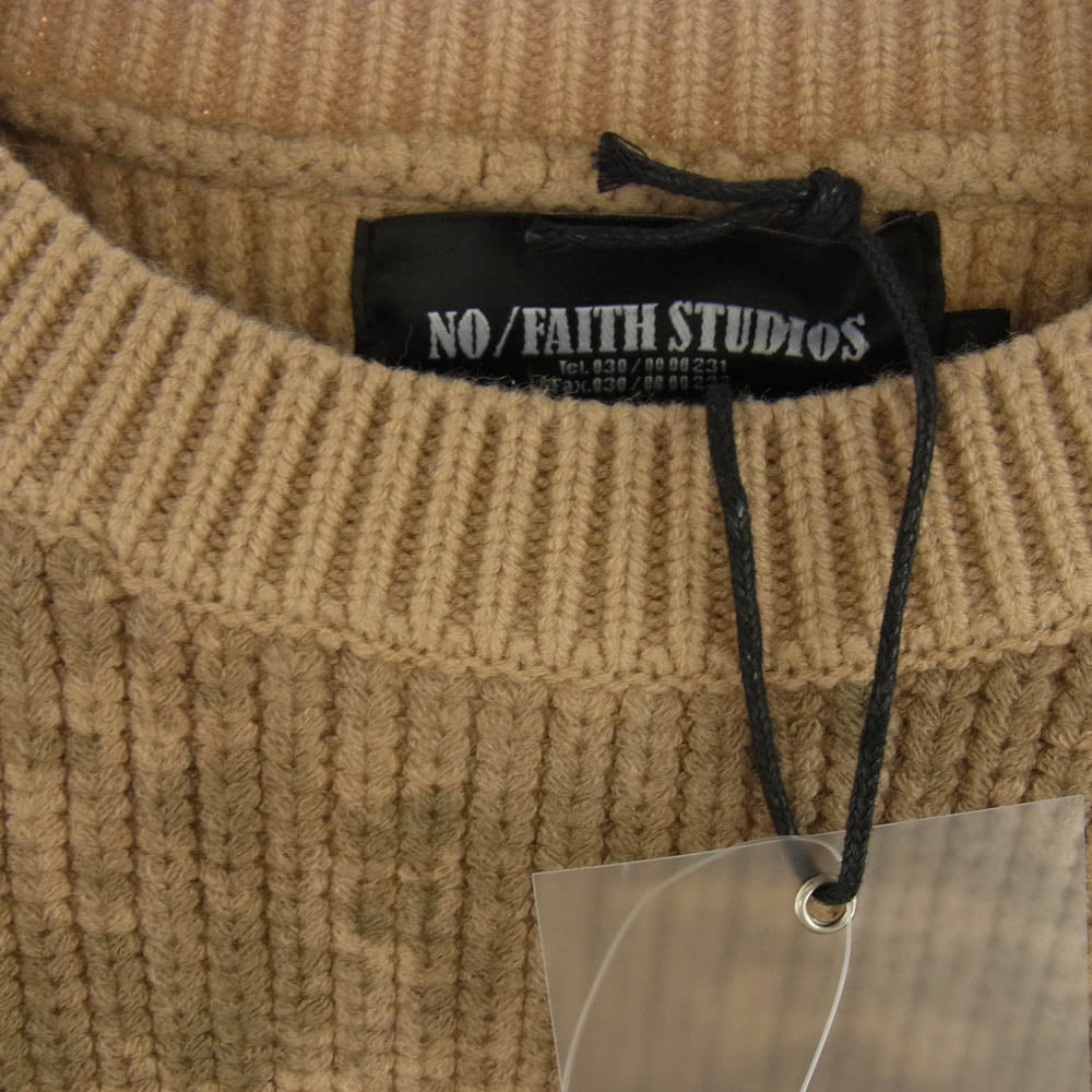 ノーフェイスストゥディオス HEAVY KNIT ヘビー ニット セーター カーキ系 2【中古】