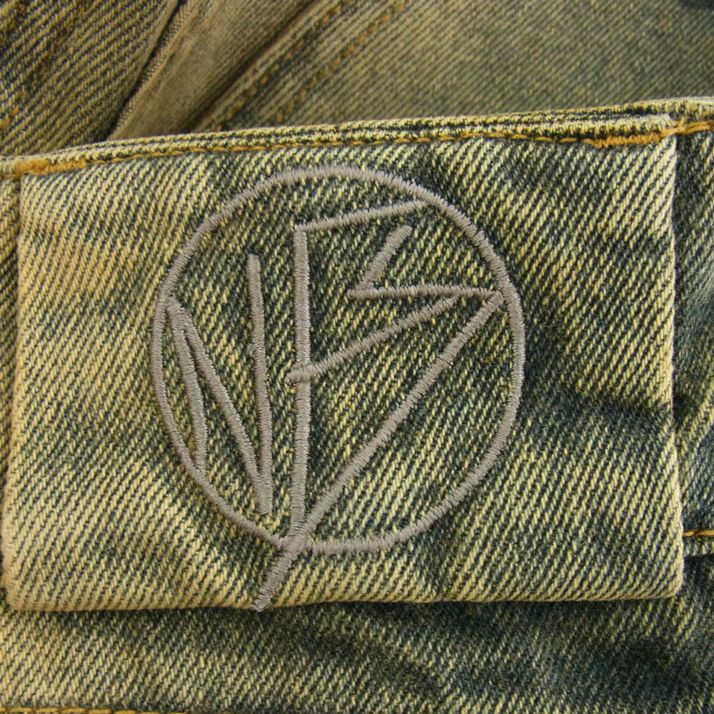 ノーフェイスストゥディオス HEAVY WAVE DENIM ヘビー ウェーブ 変形 デニム パンツ インディゴブルー系 S【中古】