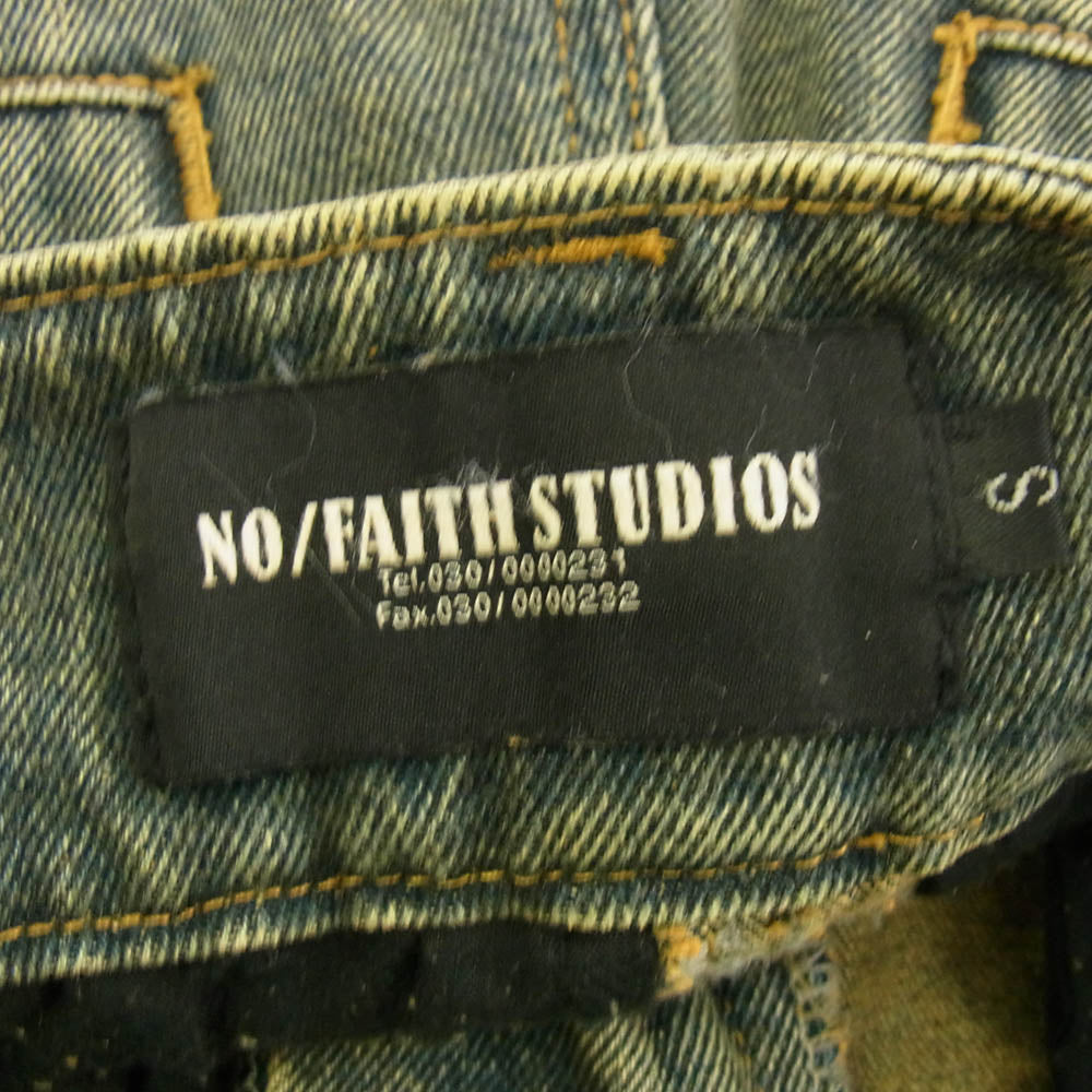 ノーフェイスストゥディオス HEAVY WAVE DENIM ヘビー ウェーブ 変形 デニム パンツ インディゴブルー系 S【中古】