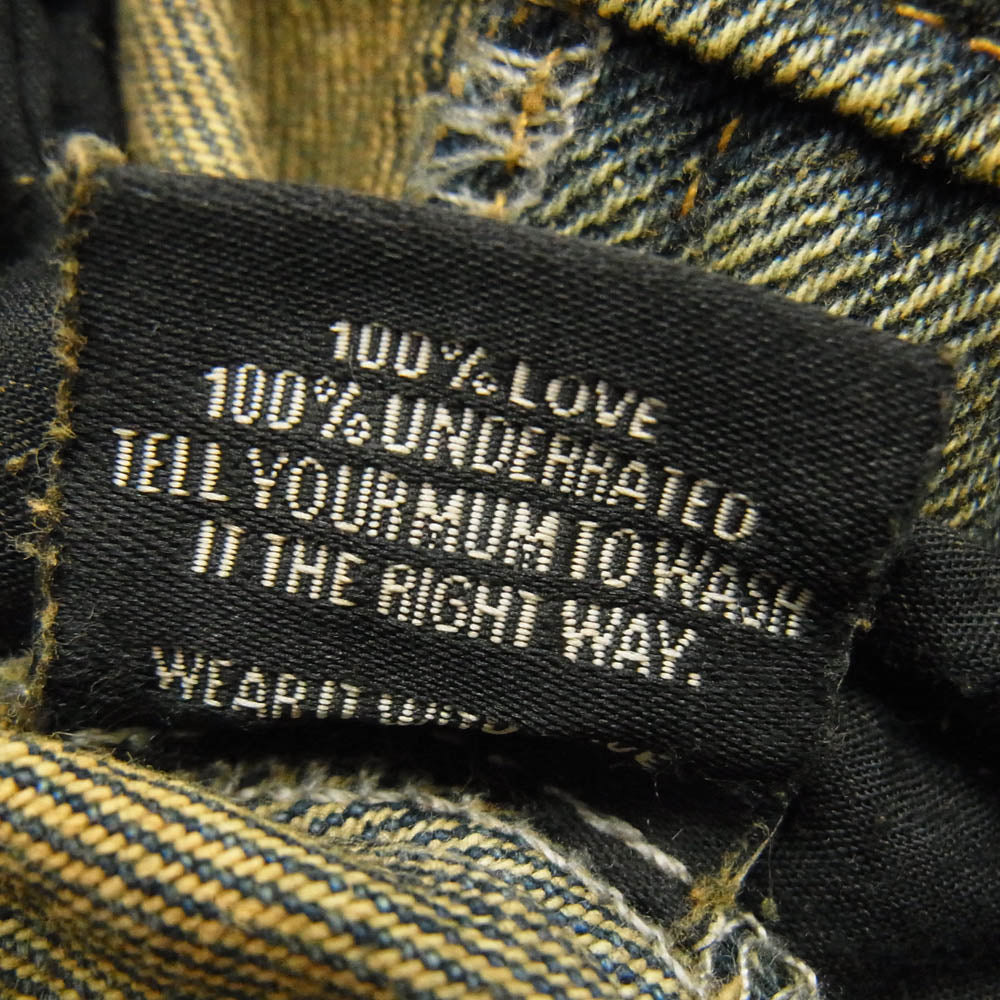 ノーフェイスストゥディオス HEAVY WAVE DENIM ヘビー ウェーブ 変形 デニム パンツ インディゴブルー系 S【中古】