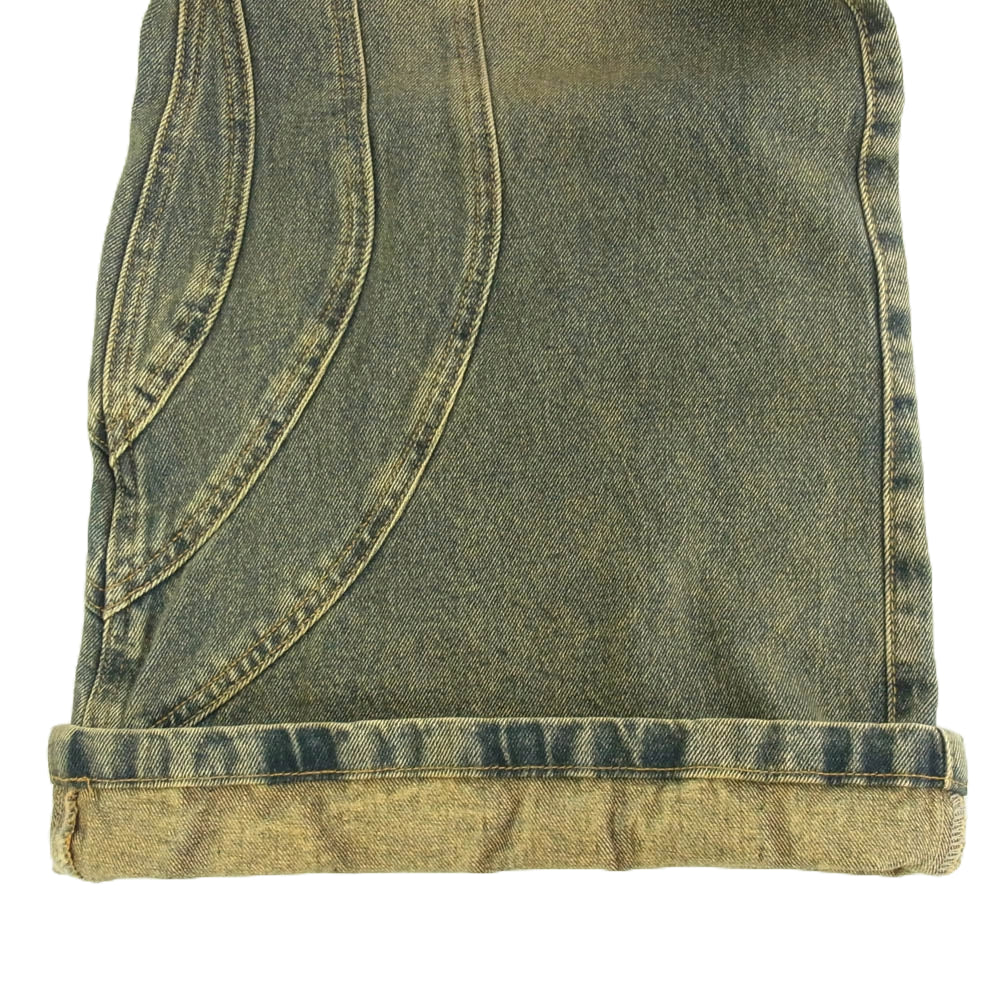 ノーフェイスストゥディオス HEAVY WAVE DENIM ヘビー ウェーブ 変形 デニム パンツ インディゴブルー系 S【中古】