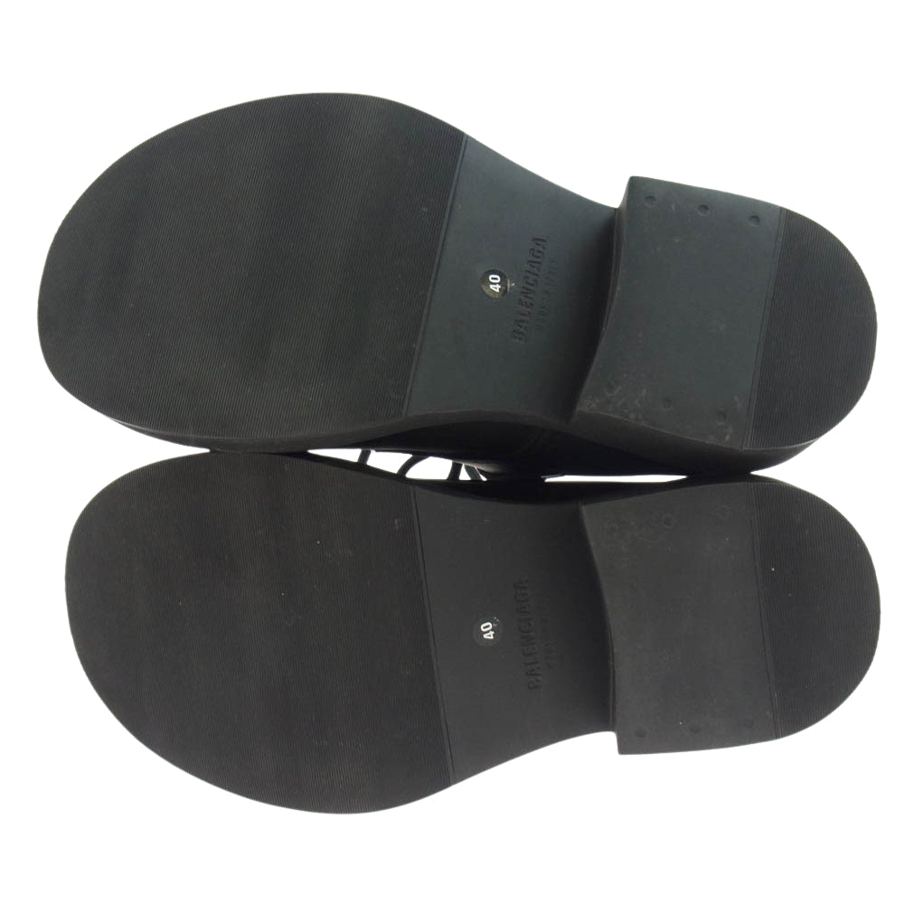 BALENCIAGA バレンシアガ 717805 WOFOI 1000 STEROID DERBY FULL EVA ステロイド ダービー シューズ ブラック系 40【中古】