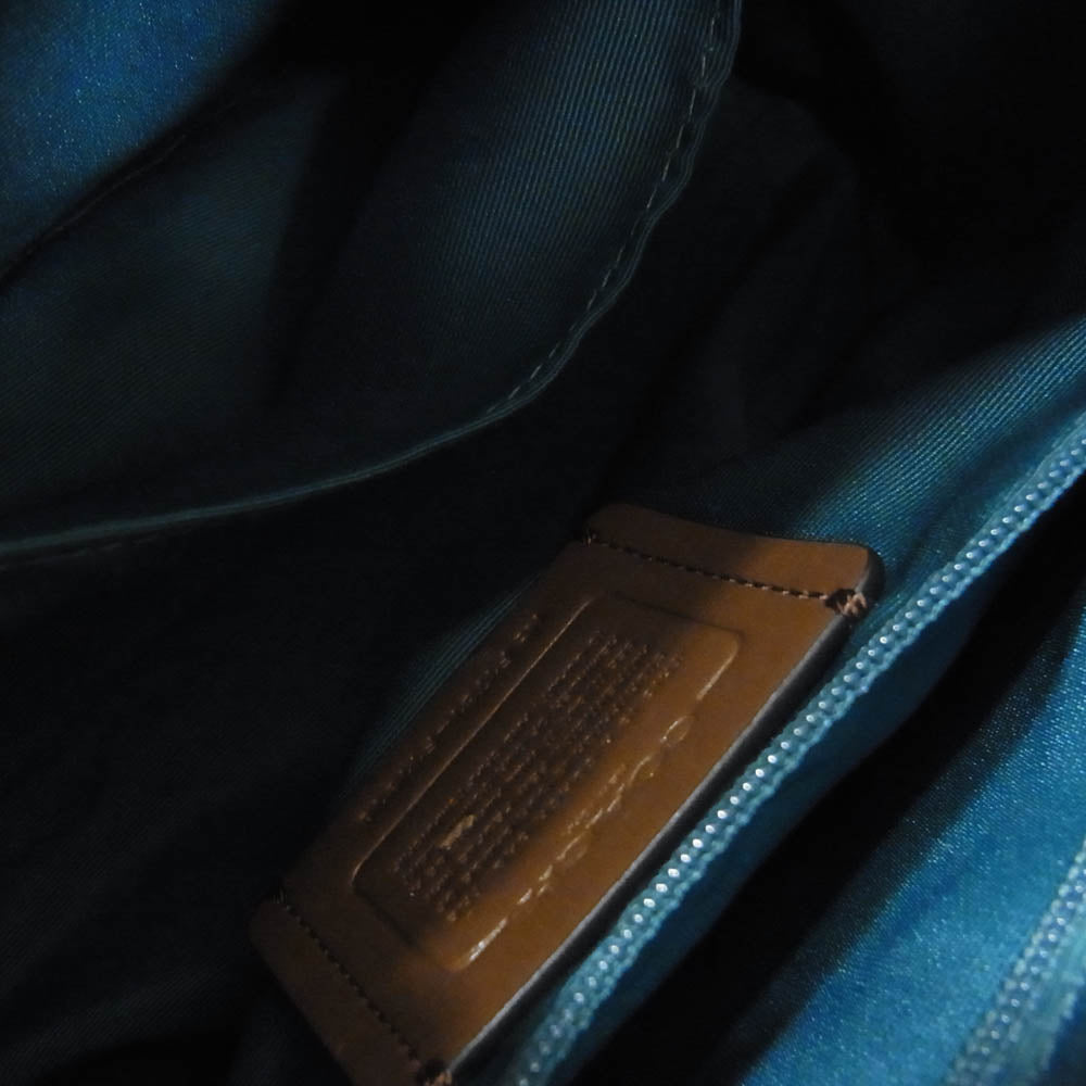 COACH コーチ F11918 2way フラワー プリント ショルダーバッグ グリーン系【中古】