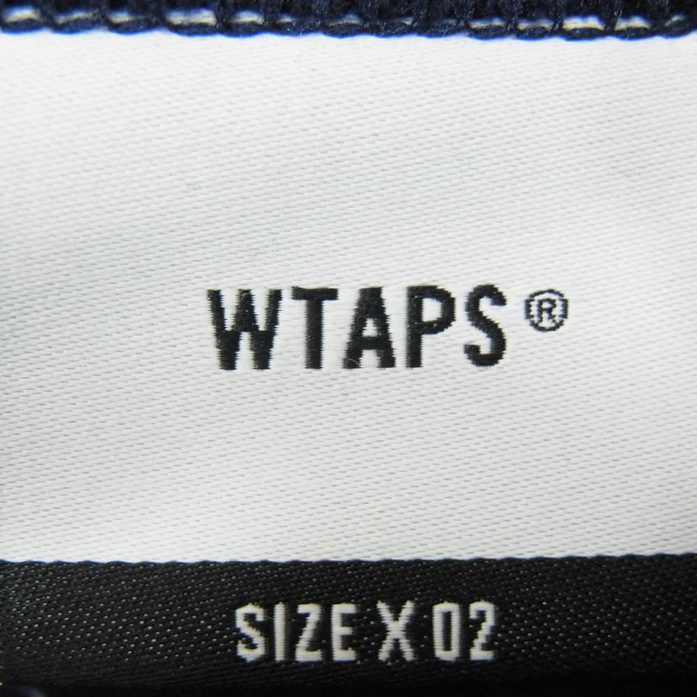 WTAPS ダブルタップス 22AW 222ATDT-CPM02S LOCKS SWEATER COTTON ロゴ プリント クルーネック スウェット ネイビー系 X02【中古】