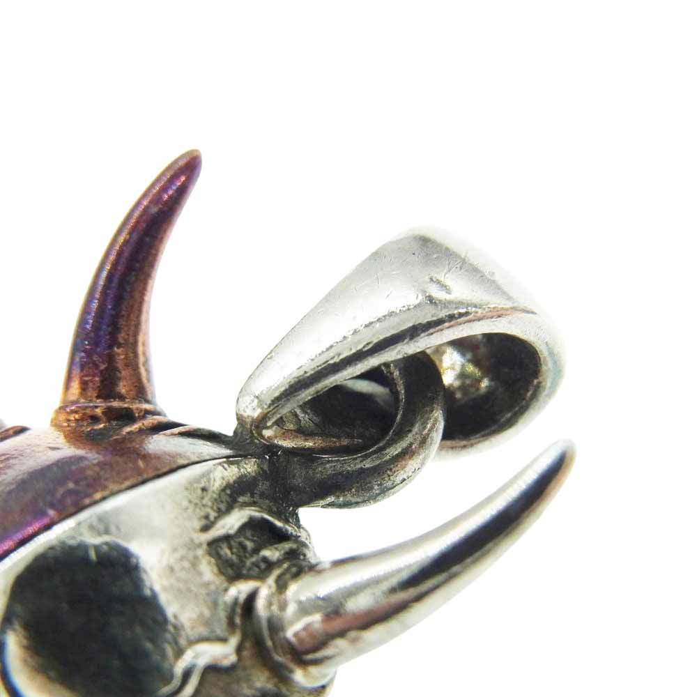 オリエンタルバイブレーション 般若 能面 ペンダントトップ シルバー系【中古】