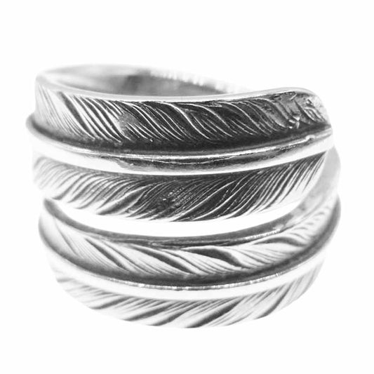 シルバー501 フェザー リング シルバー系 16号【中古】