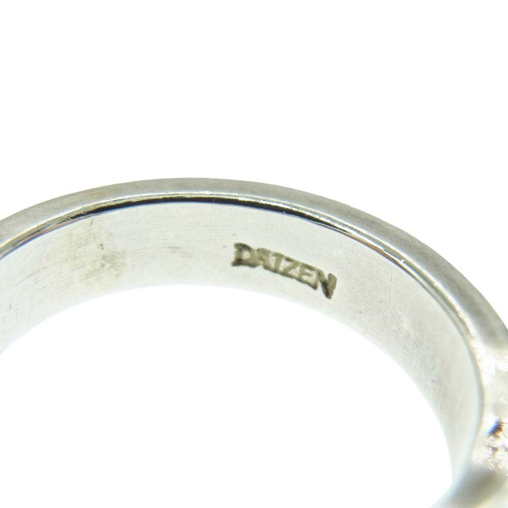 ダイゼン 金メタル ストーン 付 リング シルバー系 17号【中古】
