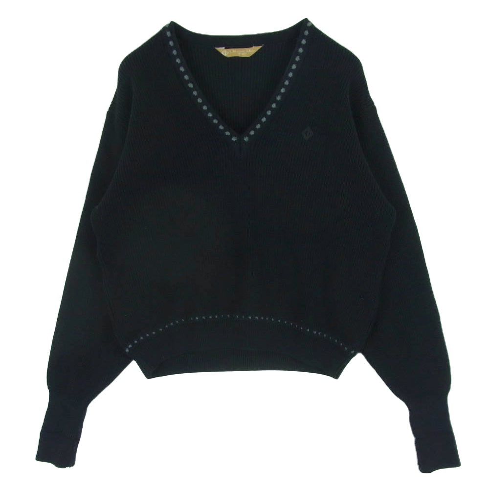 Christian Dior クリスチャンディオール 06E1910 SPORTS ウール Vネック ニット セーター ブラック系【中古】