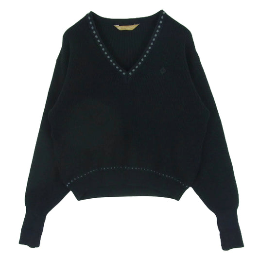 Christian Dior クリスチャンディオール 06E1910 SPORTS ウール Vネック ニット セーター ブラック系【中古】