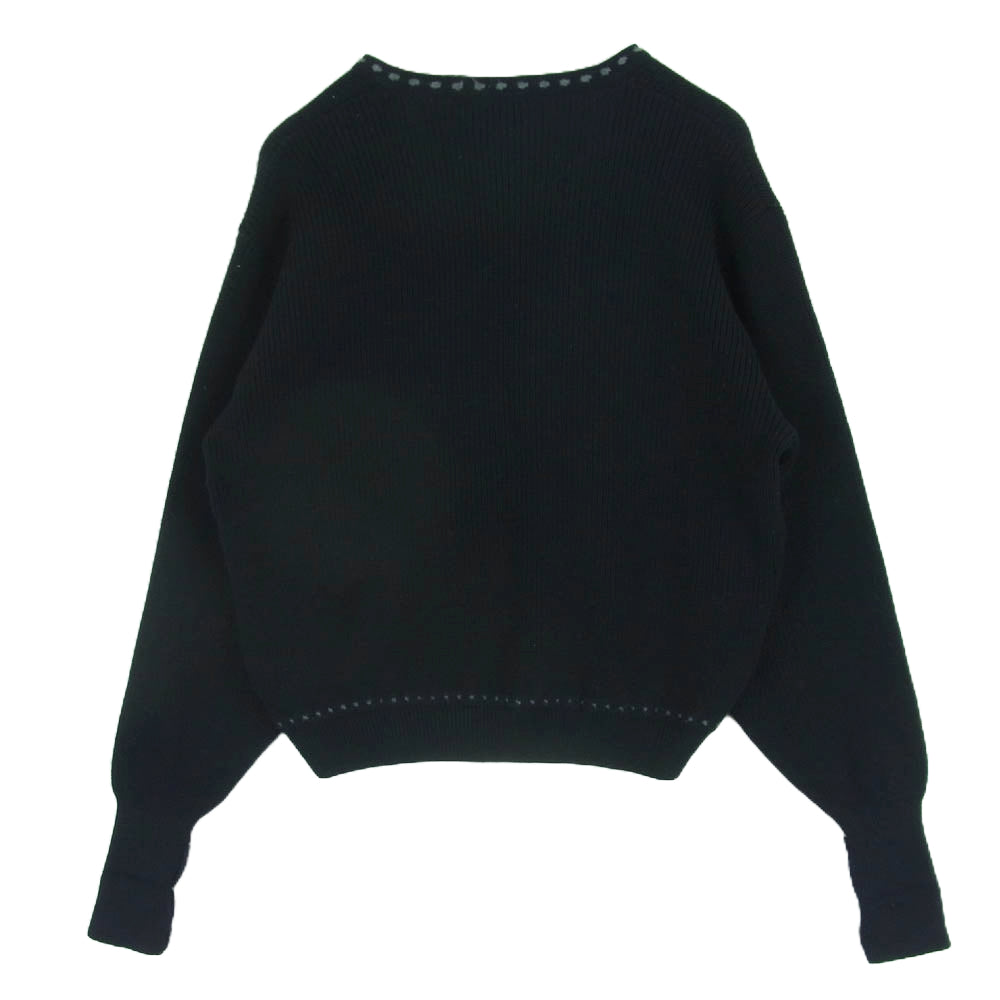 Christian Dior クリスチャンディオール 06E1910 SPORTS ウール Vネック ニット セーター ブラック系【中古】
