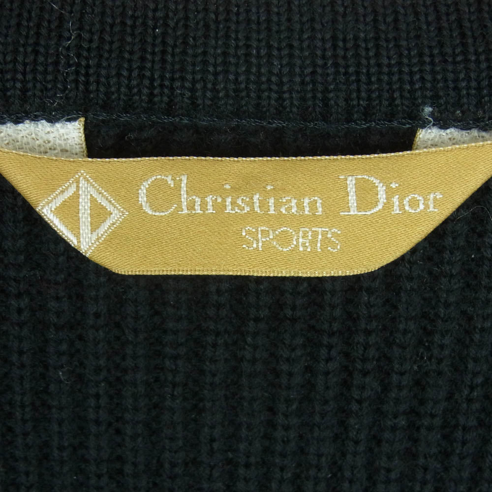 Christian Dior クリスチャンディオール 06E1910 SPORTS ウール Vネック ニット セーター ブラック系【中古】
