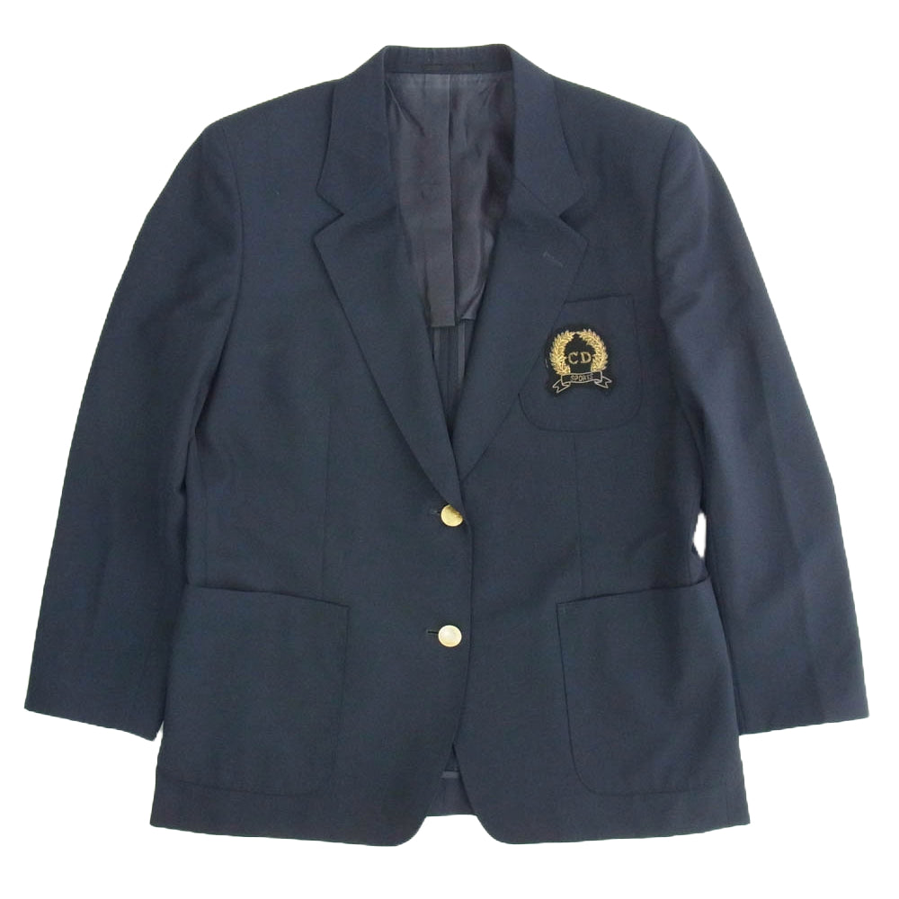 Christian Dior クリスチャンディオール Z0A0102 SPORTS 金ボタン ウール テーラード ジャケット スカート セットアップ ダークネイビー系 L 上下：Lサイズ【中古】