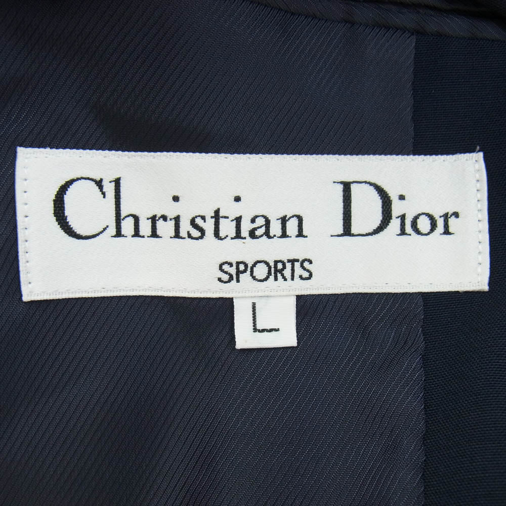 Christian Dior クリスチャンディオール Z0A0102 SPORTS 金ボタン ウール テーラード ジャケット スカート セットアップ ダークネイビー系 L 上下：Lサイズ【中古】