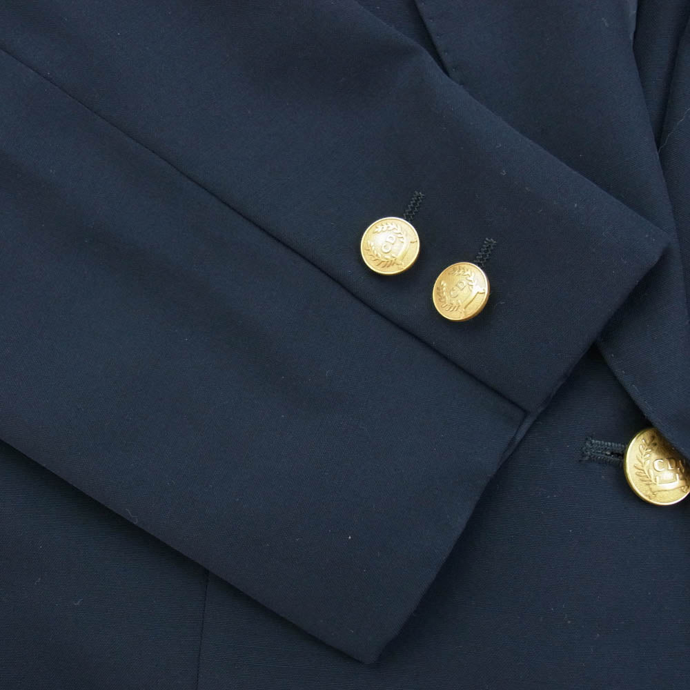 Christian Dior クリスチャンディオール Z0A0102 SPORTS 金ボタン ウール テーラード ジャケット スカート セットアップ ダークネイビー系 L 上下：Lサイズ【中古】