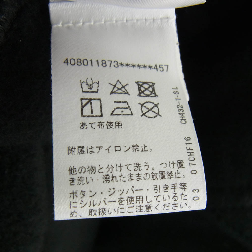CHROME HEARTS クロムハーツ（原本無） 購入レシート付属 SWTSHRT HD ZIP アームロゴ ダガージップ ジップアップ フーディ パーカー ブラック系 XL【美品】【中古】