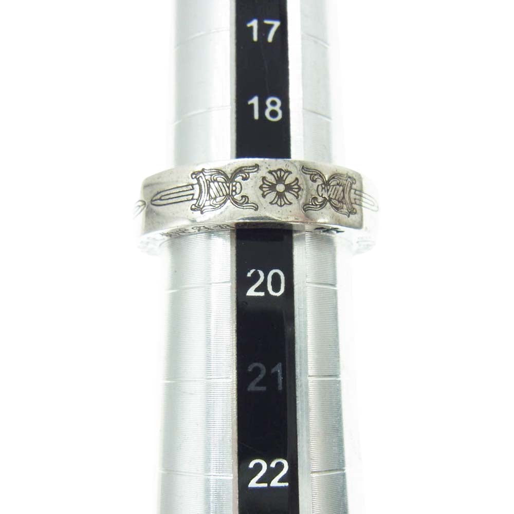 CHROME HEARTS クロムハーツ（原本無） 6mm SPACER DAGGER スペーサー ダガー リング シルバー系 19.5号【中古】