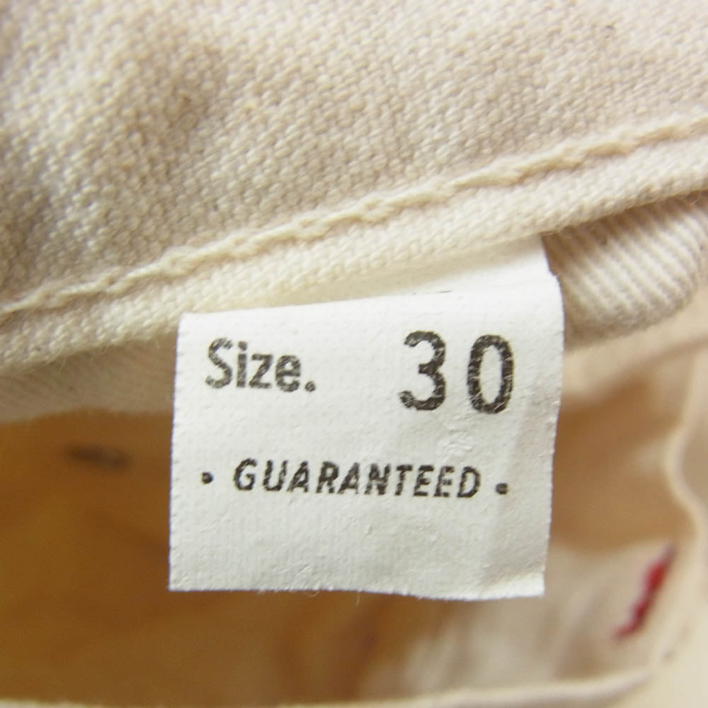 トロフィークロージング 1804N Waist Overalls Natural Duck ナチュラルダック ワーク パンツ ボタンフライ オフホワイト系 30【中古】