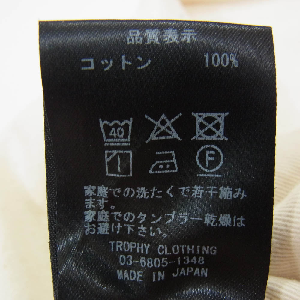 トロフィークロージング 1804N Waist Overalls Natural Duck ナチュラルダック ワーク パンツ ボタンフライ オフホワイト系 30【中古】