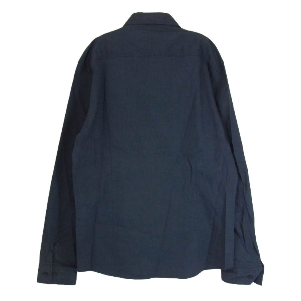 theory セオリー 無地 ロングスリーブ 長袖 シャツ ネイビー系 40【中古】