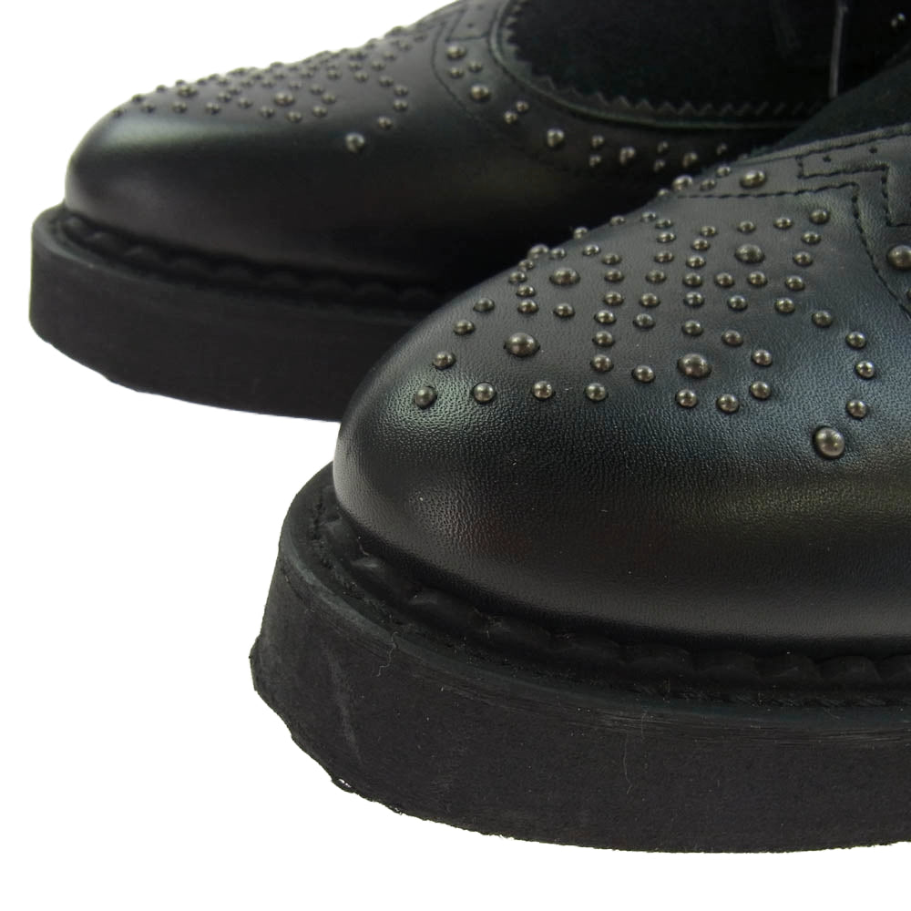 DIESEL ディーゼル ドレスシューズ ウィングチップ スエード ラバーソール 42 ブラック系 42【中古】