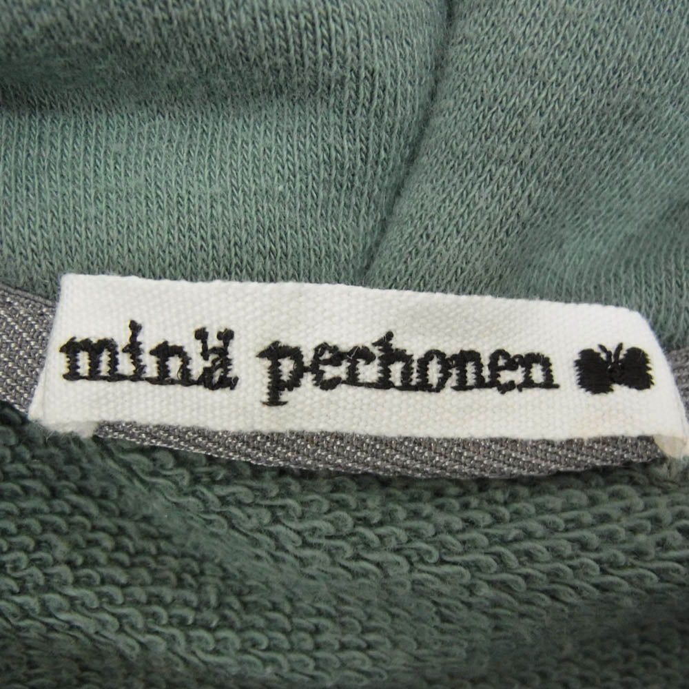 mina perhonen ミナペルホネン 長袖 ワンポイント刺繡 ジップパーカー