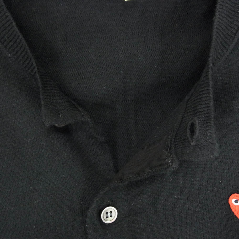 PLAY COMME des GARCONS プレイコムデギャルソン AZ-N053 カーディガン コットン ブラック系 L【中古】