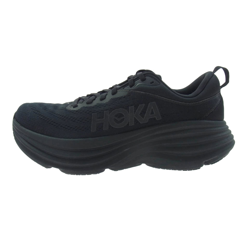 HOKA ONE ONE ホカ オネオネ 112302 BONDI 8 WIDE ボンダイ 8 ワイド ローカット スニーカー ブラック系 27cm【新古品】【未使用】【中古】
