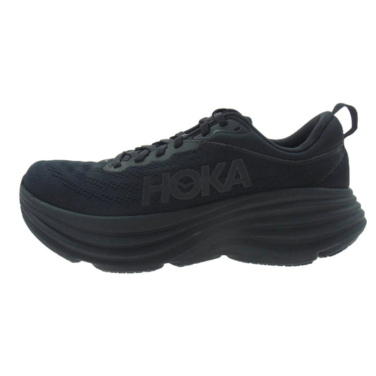 HOKA ONE ONE ホカ オネオネ 112302 BONDI 8 WIDE ボンダイ 8 ワイド ローカット スニーカー ブラック系 27cm【新古品】【未使用】【中古】