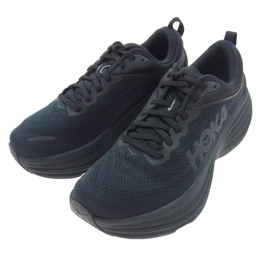 HOKA ONE ONE ホカ オネオネ 112302 BONDI 8 WIDE ボンダイ 8 ワイド ローカット スニーカー ブラック系 27cm【新古品】【未使用】【中古】