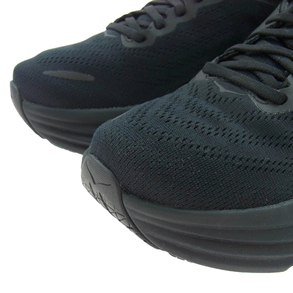 HOKA ONE ONE ホカ オネオネ 112302 BONDI 8 WIDE ボンダイ 8 ワイド ローカット スニーカー ブラック系 27cm【新古品】【未使用】【中古】
