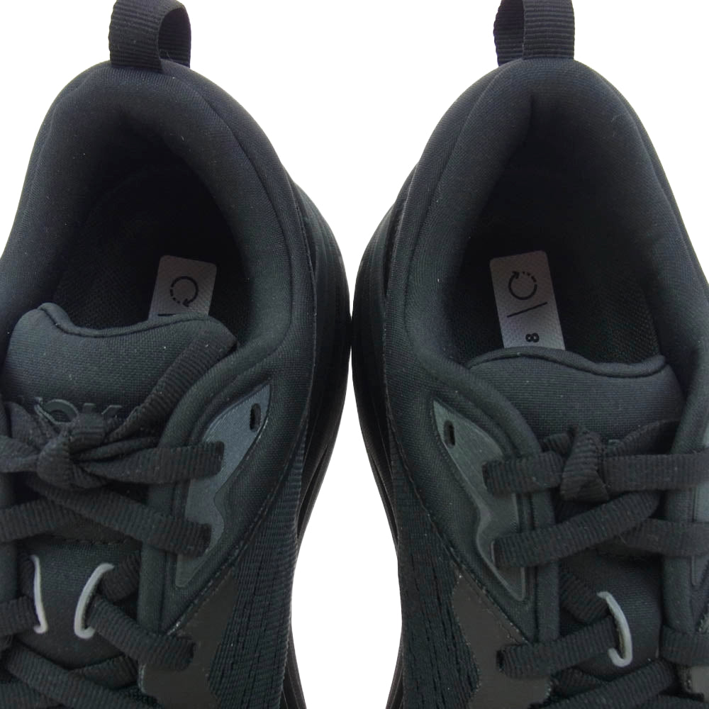 HOKA ONE ONE ホカ オネオネ 112302 BONDI 8 WIDE ボンダイ 8 ワイド ローカット スニーカー ブラック系 27cm【新古品】【未使用】【中古】