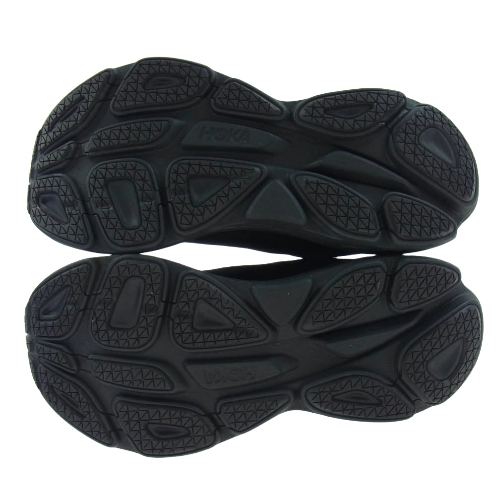 HOKA ONE ONE ホカ オネオネ 112302 BONDI 8 WIDE ボンダイ 8 ワイド ローカット スニーカー ブラック系 27cm【新古品】【未使用】【中古】