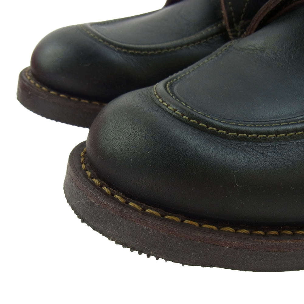 RED WING レッドウィング 8075 OLD OUTDOOR 1930s SPORT BOOT スポーツ ブーツ 茶芯 フラットボックス レースアップ ワークブーツ ブラック系 27.5cm【中古】