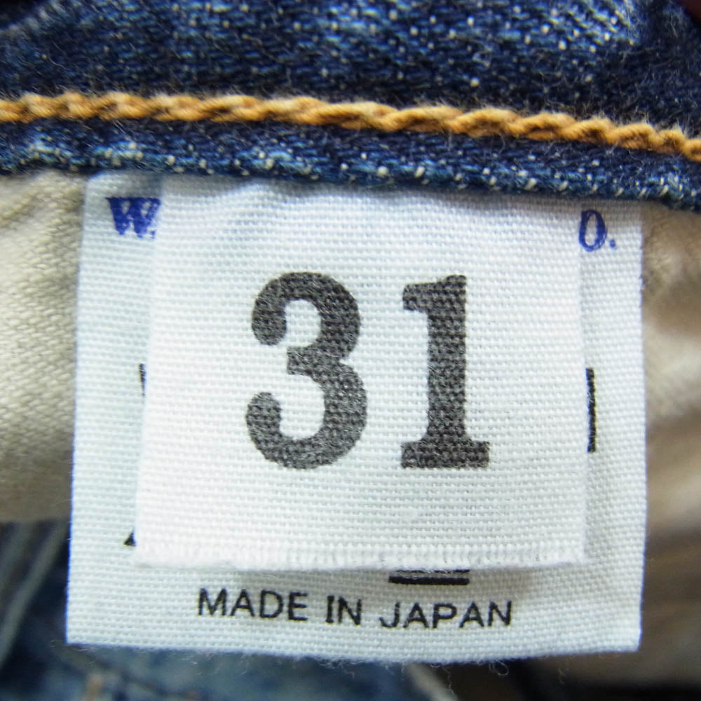 WAREHOUSE ウエアハウス 2ND-HAND 1001 USED WASH セコハン ユーズド加工 デニムパンツ インディゴブルー系 31【中古】