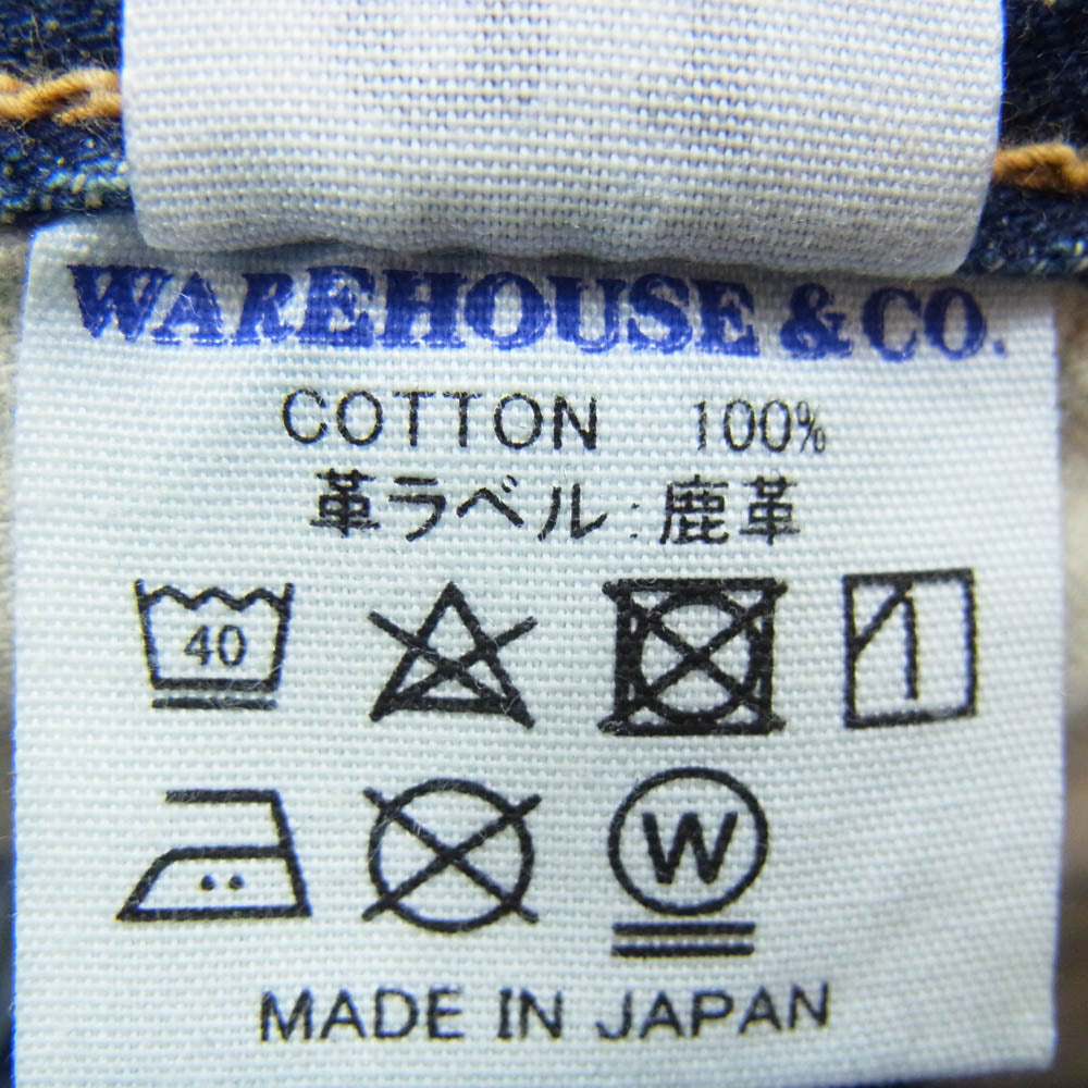 WAREHOUSE ウエアハウス 2ND-HAND 1001 USED WASH セコハン ユーズド加工 デニムパンツ インディゴブルー系 31【中古】