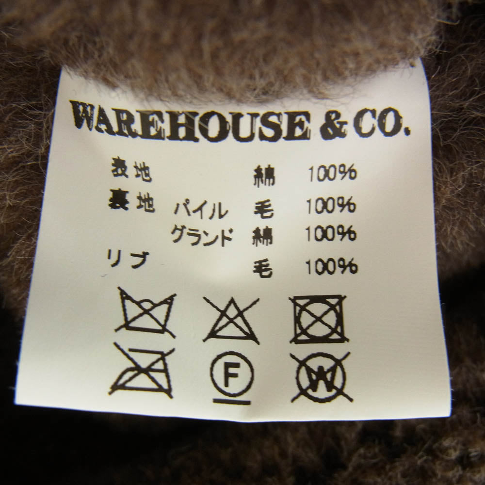 WAREHOUSE ウエアハウス 2207 U.S.NAVY SEABEES ARCTIC WORK JACKET ボア ワーク ジャケット ブラウン系 36【極上美品】【中古】