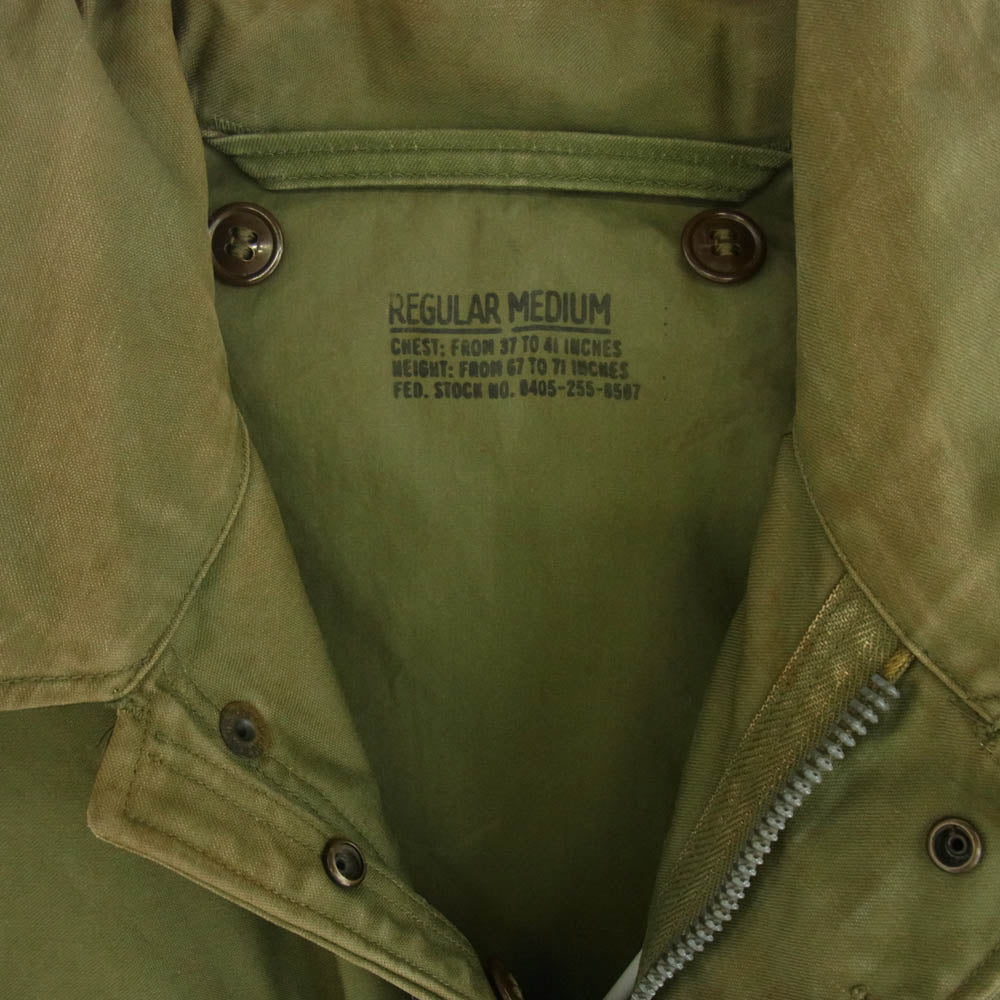 米軍 ヴィンテージ 50s M-51 M-1951 Phila Q M Depot 8405-255-8587 Field Jacket フィールド ジャケット カーキ系 M【中古】