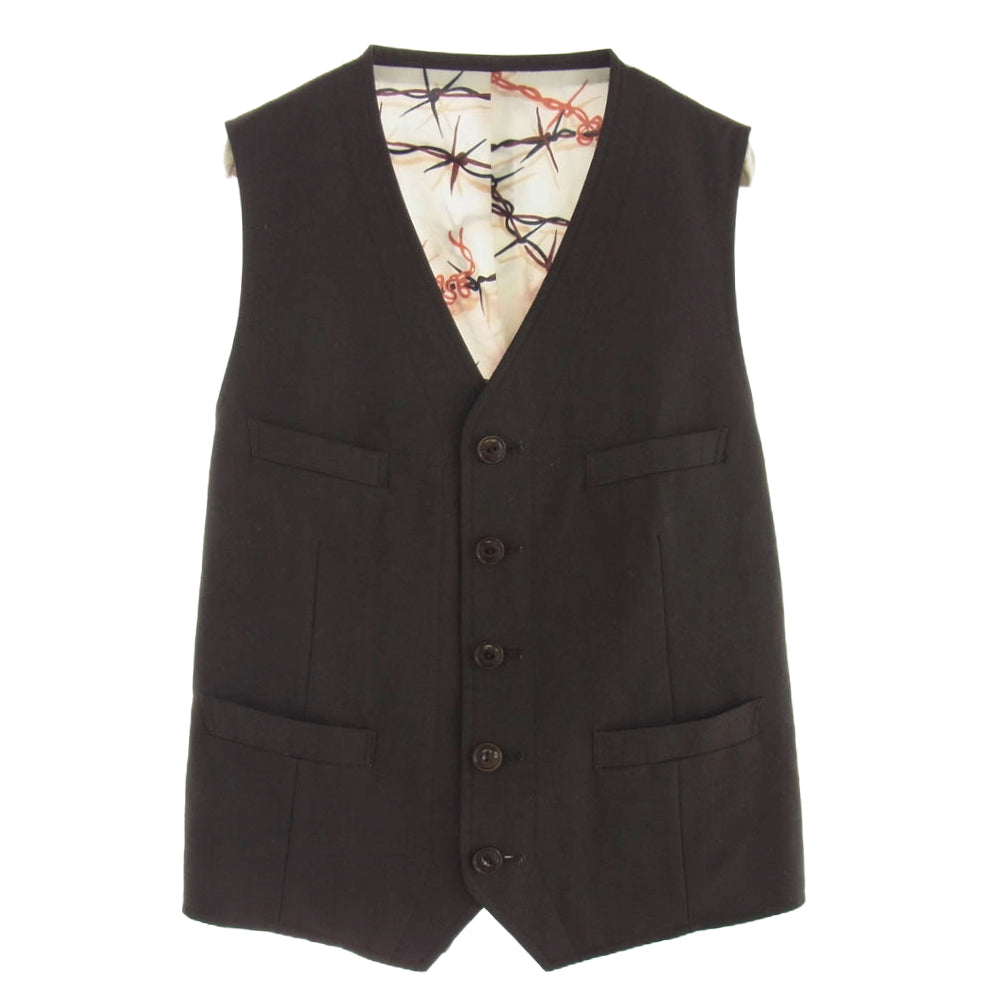 TENDERLOIN テンダーロイン TSJV-63001-07 × THE STYLIST JAPAN スタイリストジャパン 有刺鉄線 ベスト ブラウン系 M【中古】