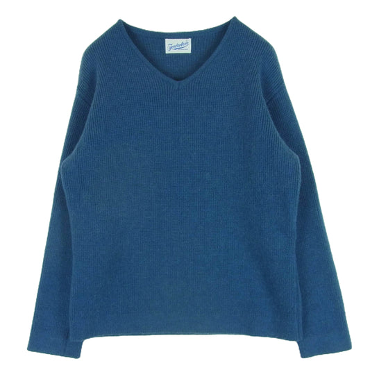 TENDERLOIN テンダーロイン T-SWEATER V Vネック ウール ニット セーター 日本製 ブルー系 XL【中古】