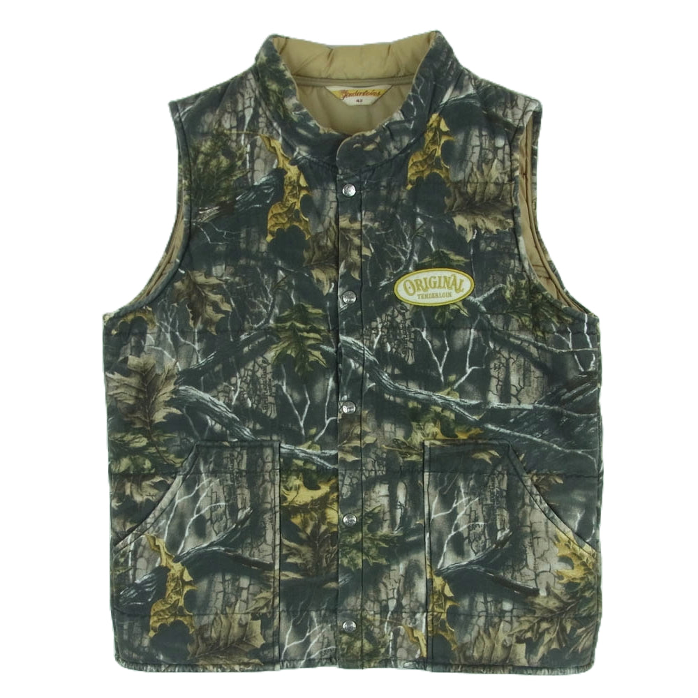 TENDERLOIN テンダーロイン T-NRA VEST SF カモフラージュ 中綿 ベスト モスグリーン系 カーキ系 42【中古】