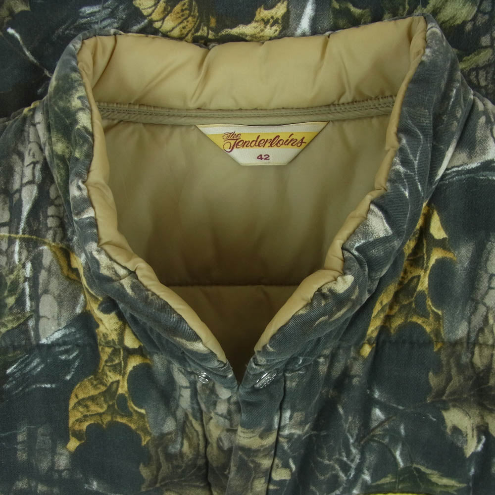 TENDERLOIN テンダーロイン T-NRA VEST SF カモフラージュ 中綿 ベスト モスグリーン系 カーキ系 42【中古】