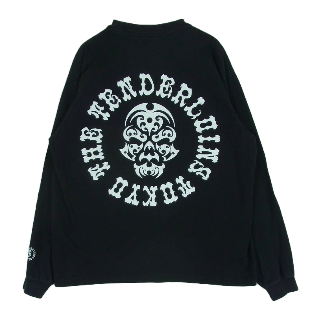 TENDERLOIN テンダーロイン 17AW T-TEE L/S BS ボルネオスカル ロングスリーブ カットソー 長袖 Tシャツ ブラック系 L【中古】