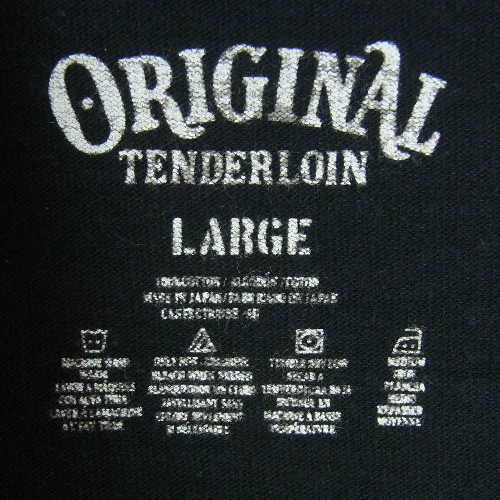 TENDERLOIN テンダーロイン 17AW T-TEE L/S BS ボルネオスカル ロングスリーブ カットソー 長袖 Tシャツ ブラック系 L【中古】