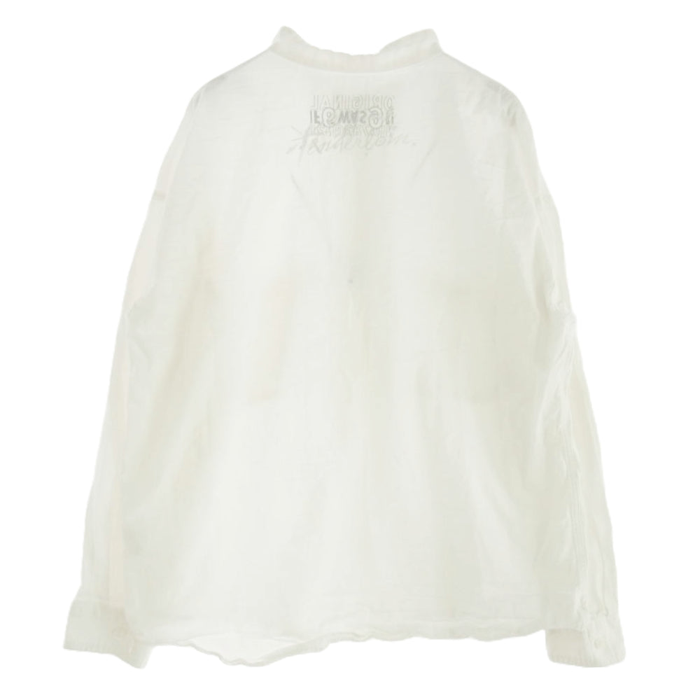 TENDERLOIN テンダーロイン T-STAND SHT CHAMBRAY L/S スタンダード シャンブレー シャツ スタンドカラー 長袖 ホワイト系 S【中古】