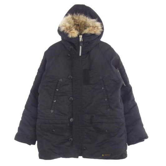 NEIGHBORHOOD ネイバーフッド 16AW 162SZNH-JKM05 N-3D モッズコート フライトジャケット ブラック系 M【中古】