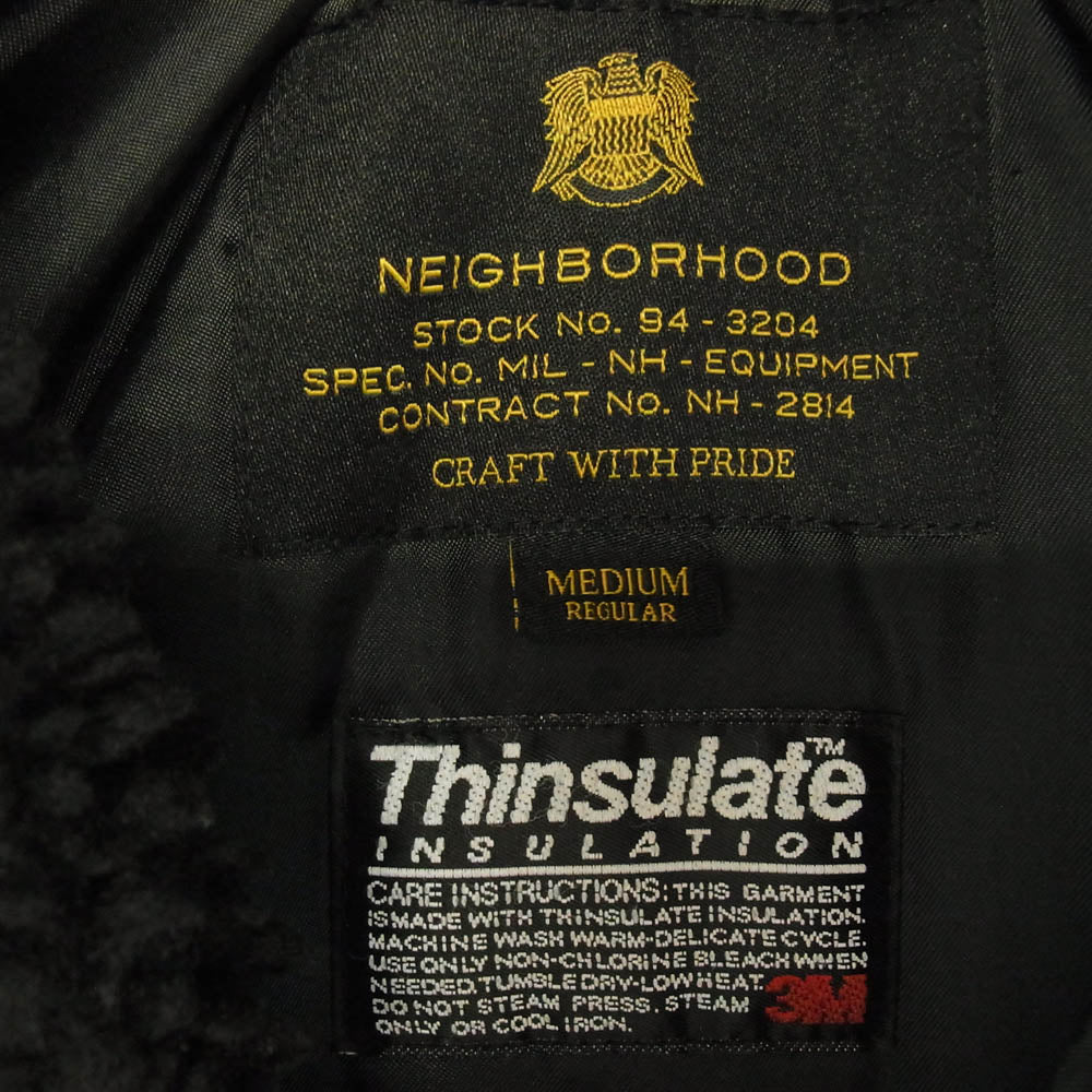 NEIGHBORHOOD ネイバーフッド 16AW 162SZNH-JKM05 N-3D モッズコート フライトジャケット ブラック系 M【中古】